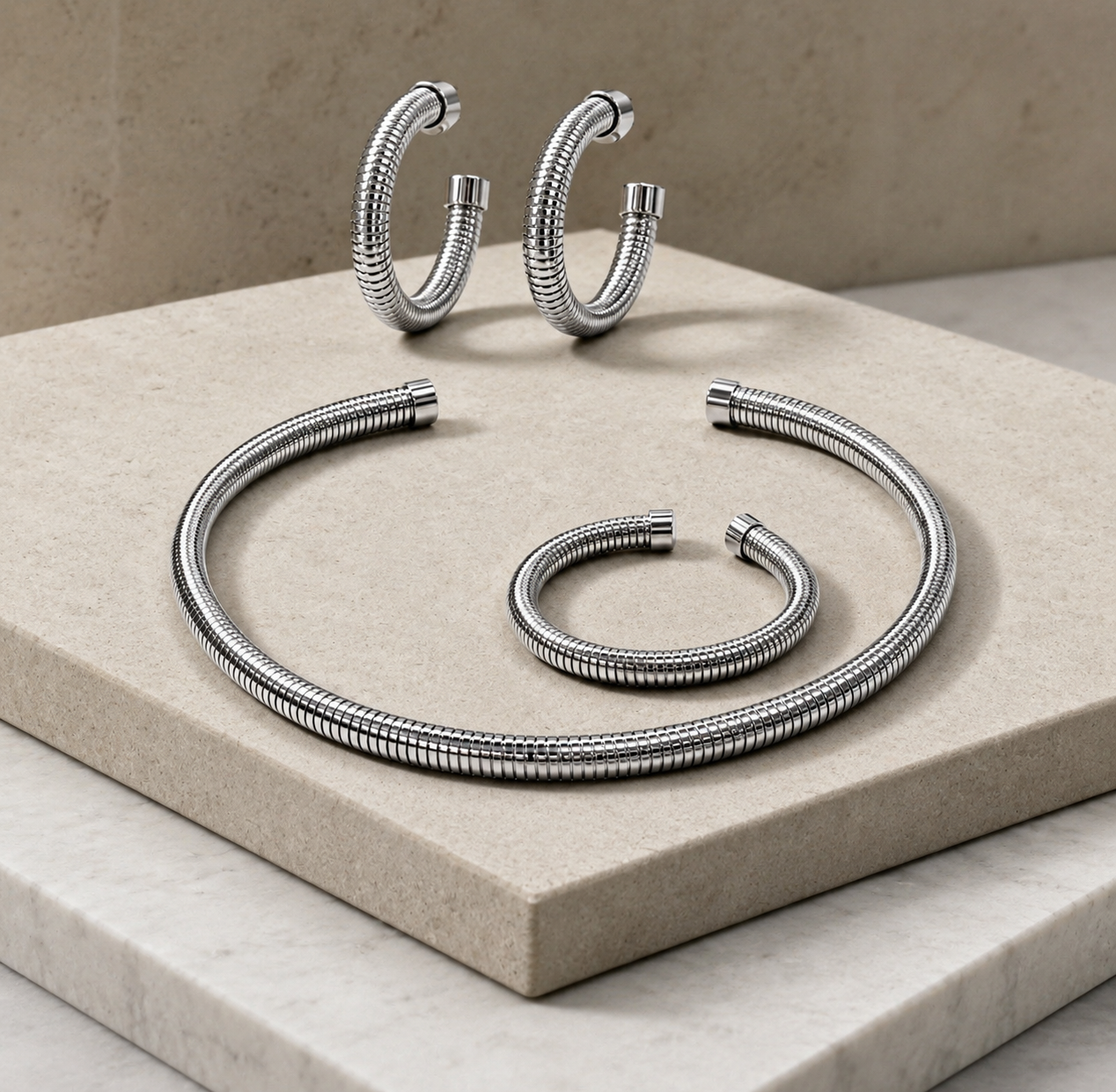 Snake Bone Jewelry Set