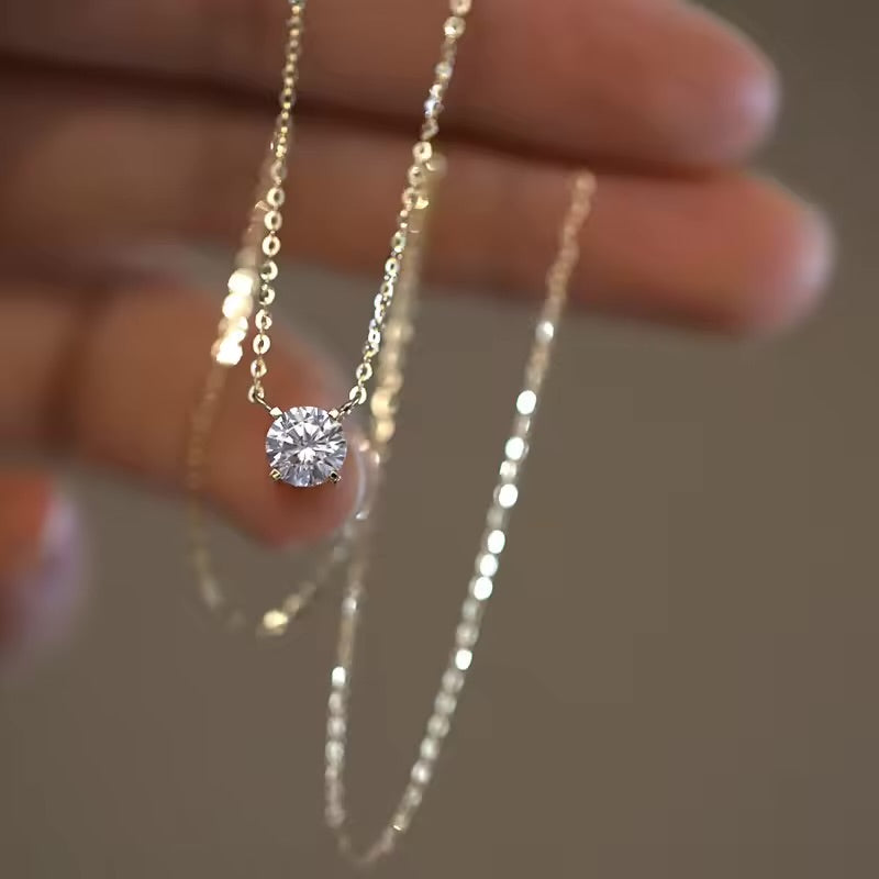 Classic Single Stone Necklace