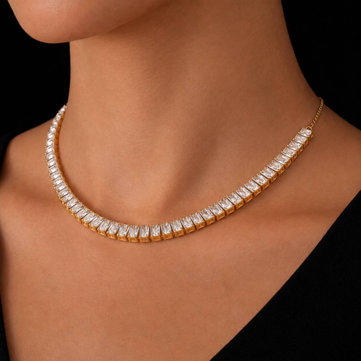 Adjustable String Tennis Necklace