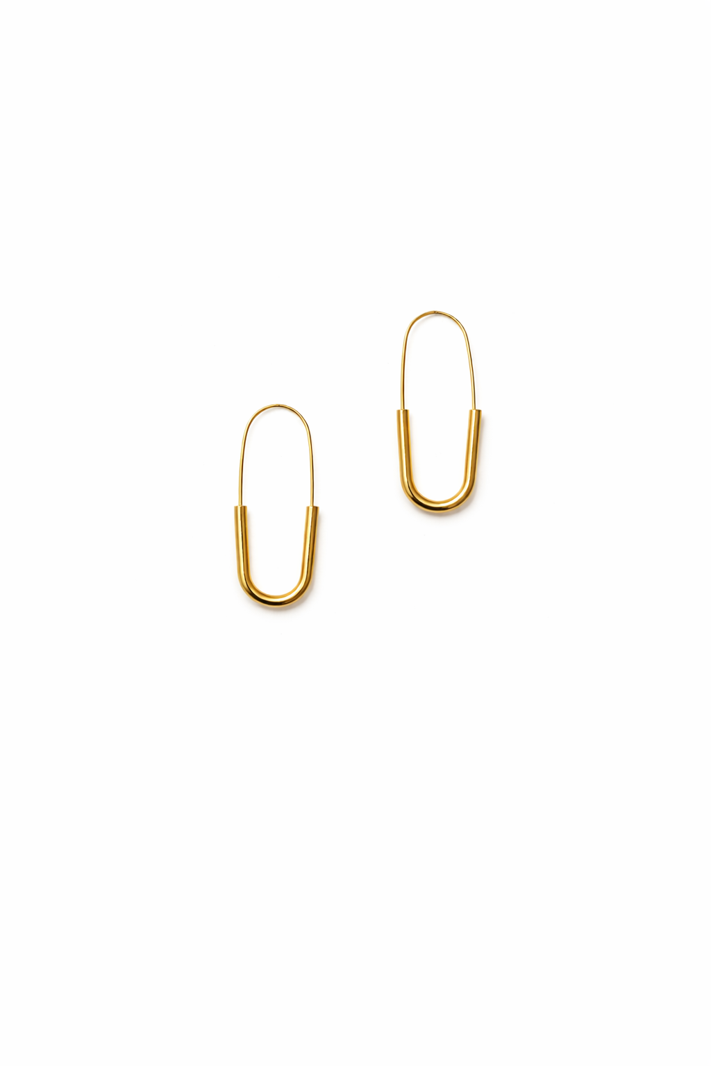 Paper Clip Pin Hoop Earrings
