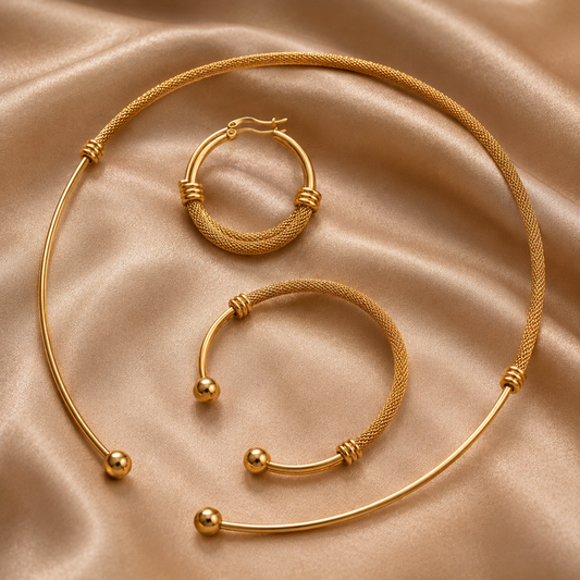 Weave Pattern Jewelry Set