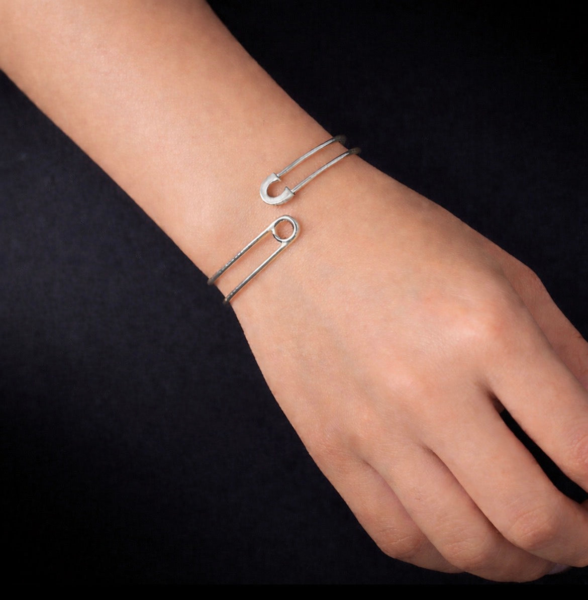 Safety Pin Cuff Bangle
