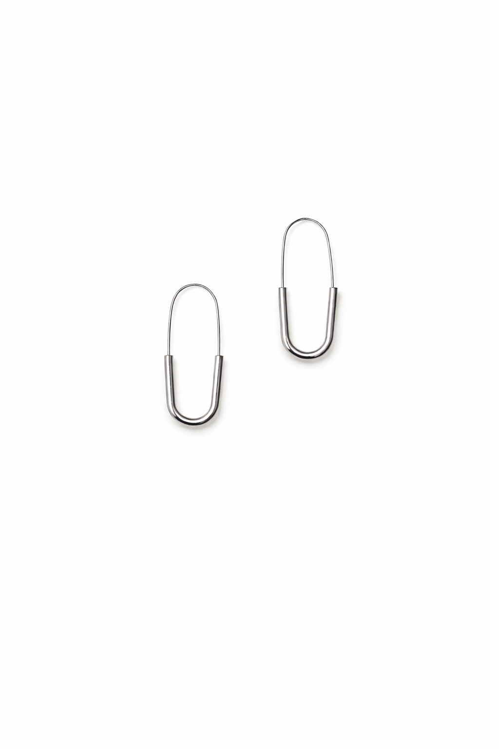 Paper Clip Pin Hoop Earrings