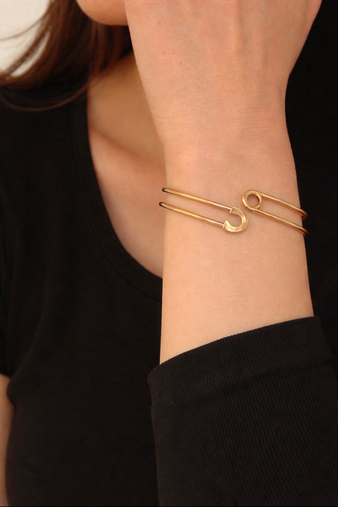 Safety Pin Cuff Bangle