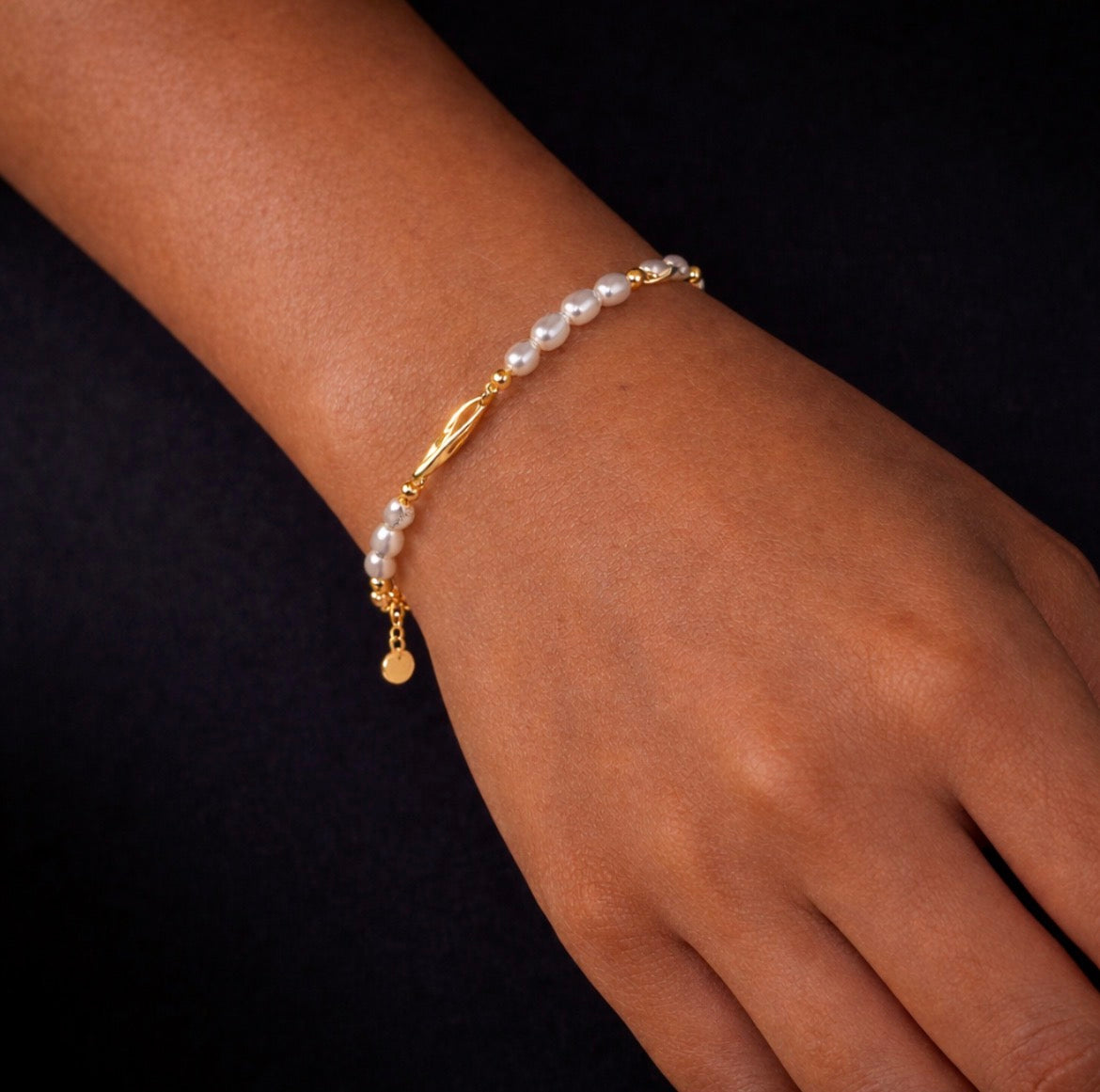 Gold Pearl Bracelet