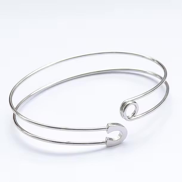 Safety Pin Cuff Bangle