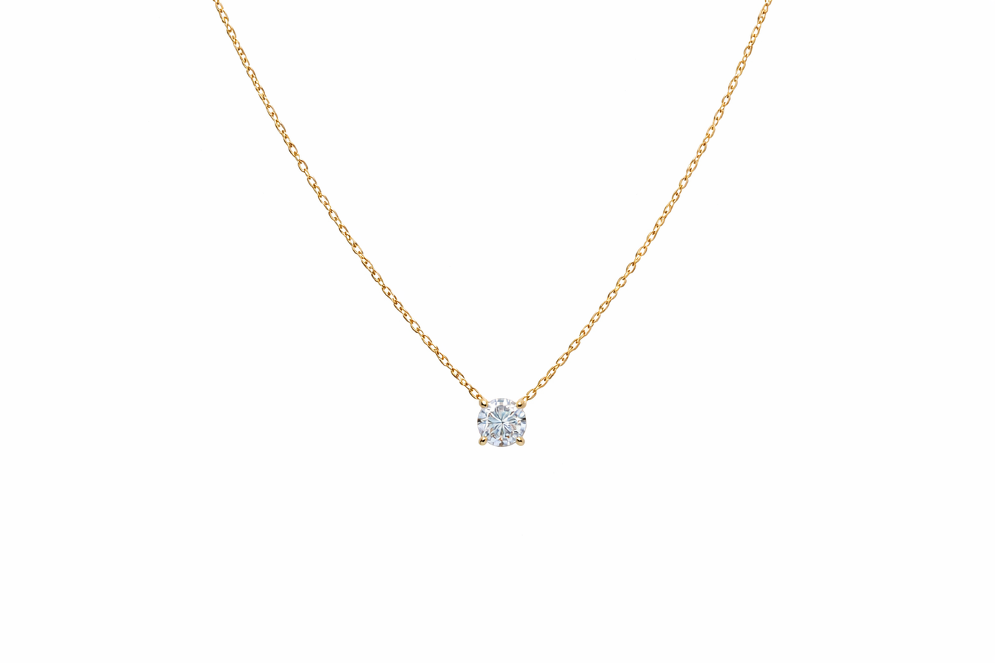 Classic Single Stone Necklace